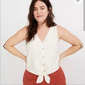 White texture & thread Madewell top